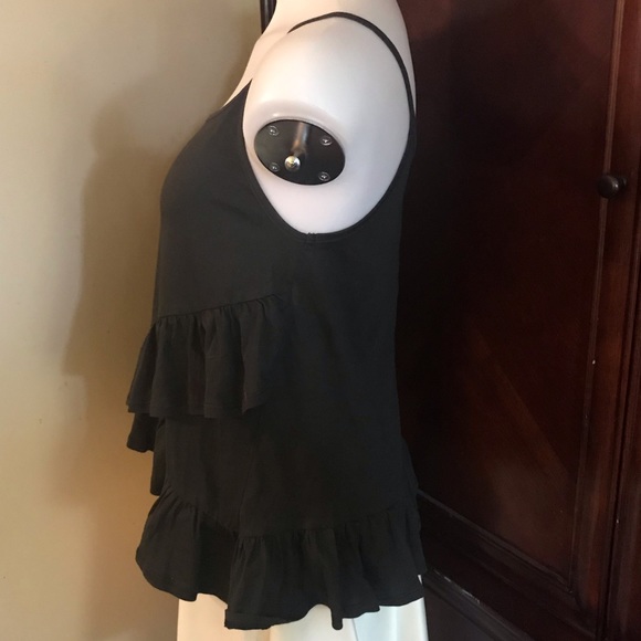 🆕 I Joah Black Sleeveless Asymmetrical Top-Med - Picture 3 of 7